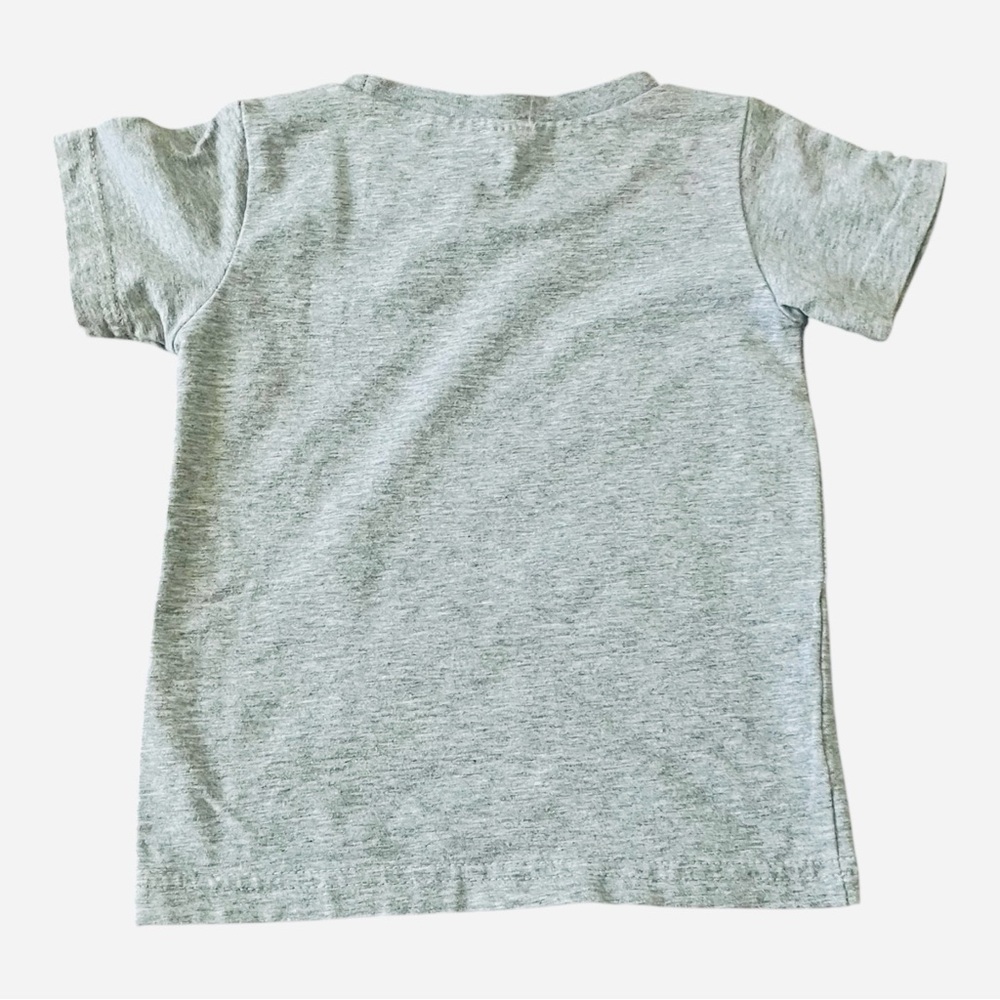 Boys casual sz 90 T-Shirt with Attitude Print gray color short sleeve round neck - Picture 2 of 8